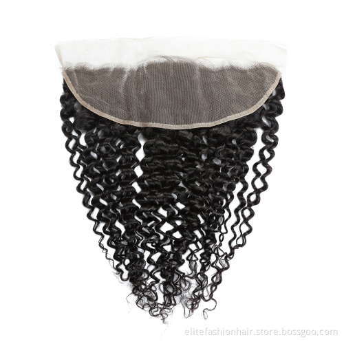 Wholesale Human Hair Bundles With Lace Closure Cuticle Aligned 4*4 Human Hair Closure 613 13*4 Lace Frontal Closure